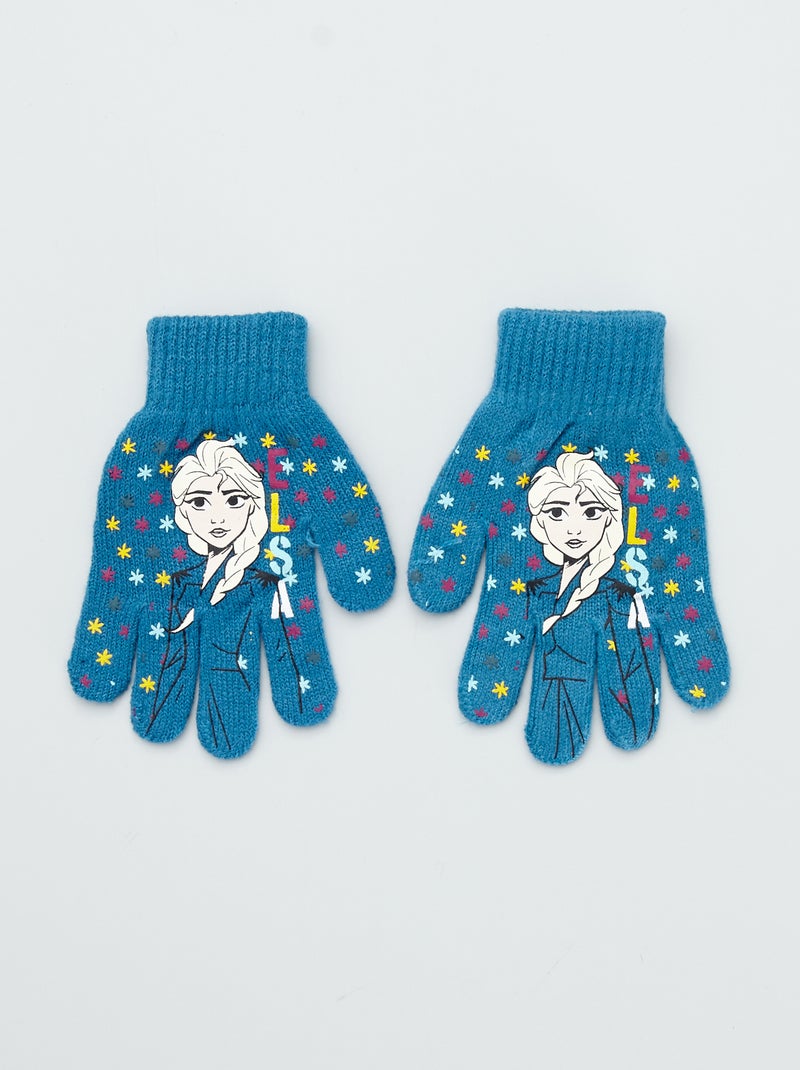 1 par de luvas em malha 'Frozen' Azul - Kiabi