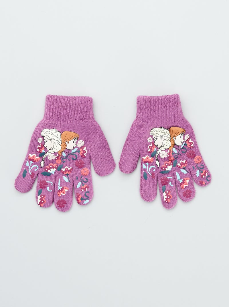 1 par de luvas em malha 'Frozen' VIOLETA - Kiabi