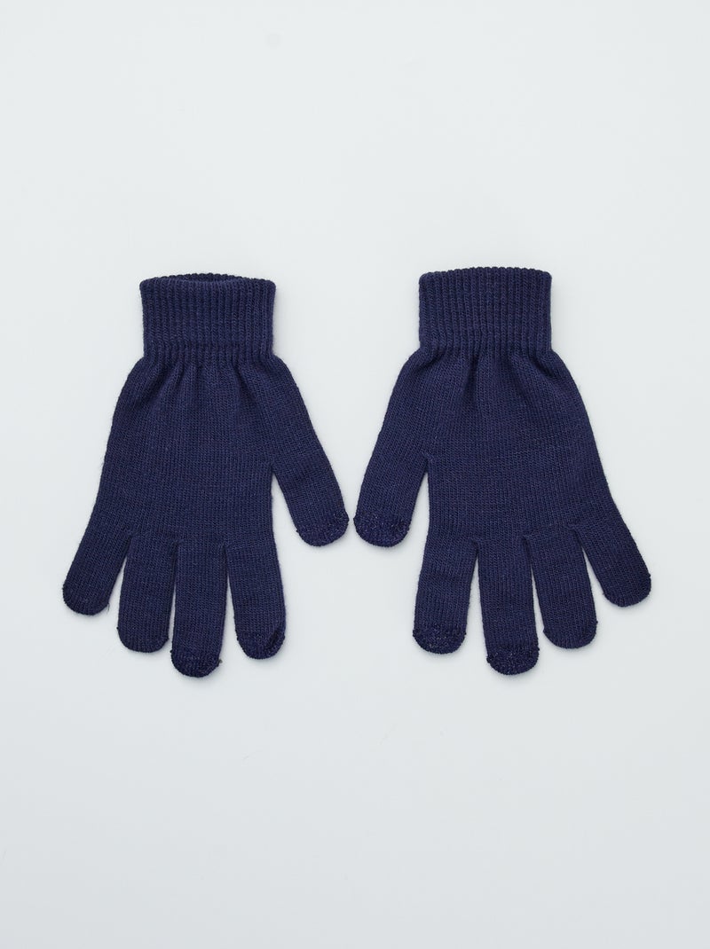 1 par de luvas em malha jersey AZUL - Kiabi