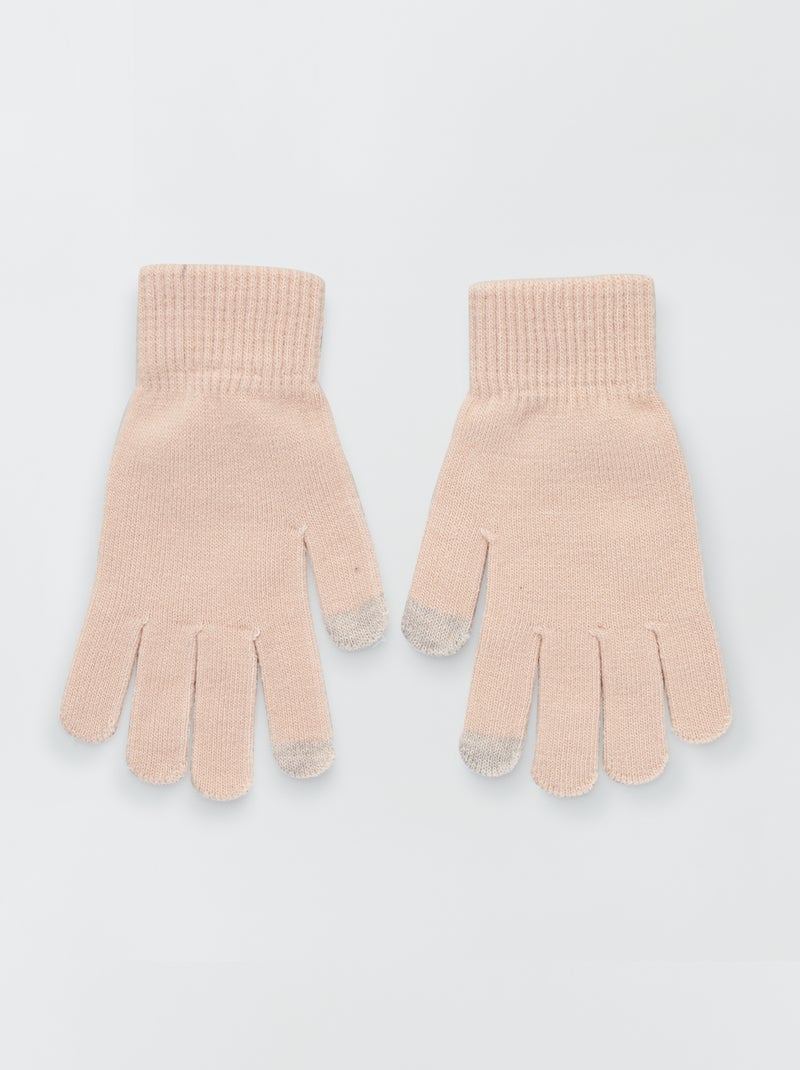 1 par de luvas em malha jersey ROSA - Kiabi