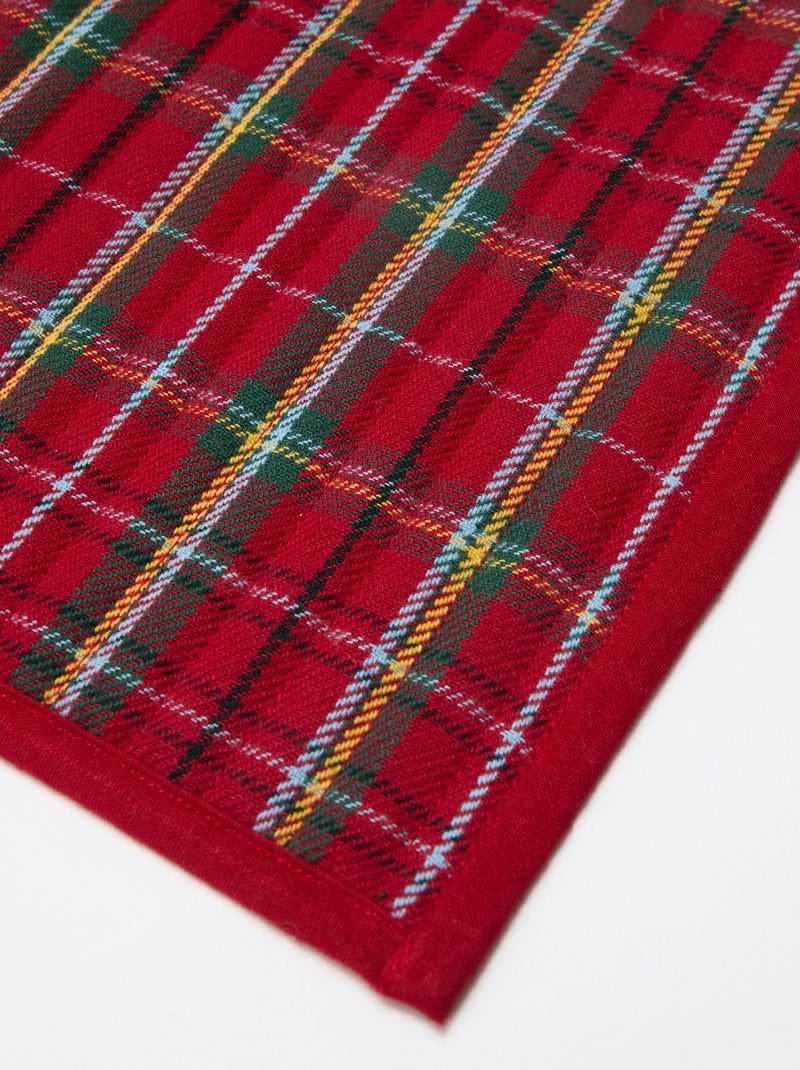 2 conjuntos de mesa com estampado tartan Azul - Kiabi
