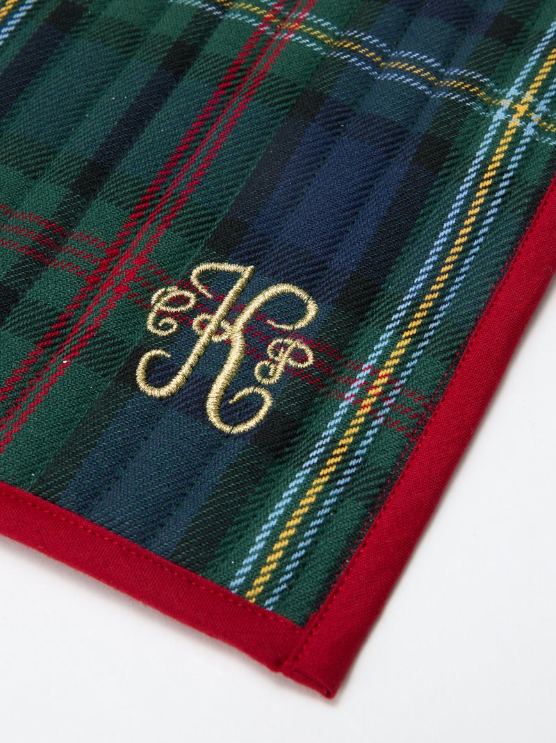 2 conjuntos de mesa com estampado tartan Azul - Kiabi