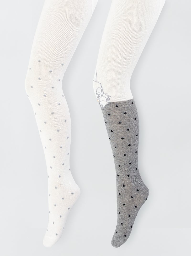 2 pares de collants quentes 'Pan-pan' CINZA - Kiabi