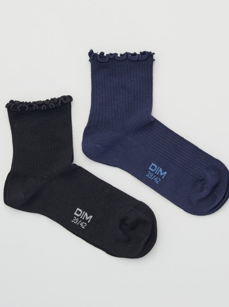 2 pares de meias curtas 'DIM Coton Modal Fantaisie' BEGE - Kiabi