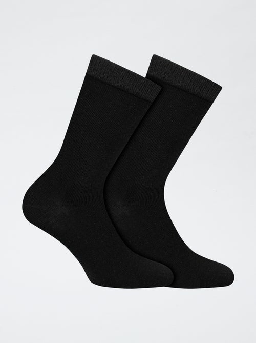 2 pares de meias de cano médio 'DIM' em algodão - Kiabi