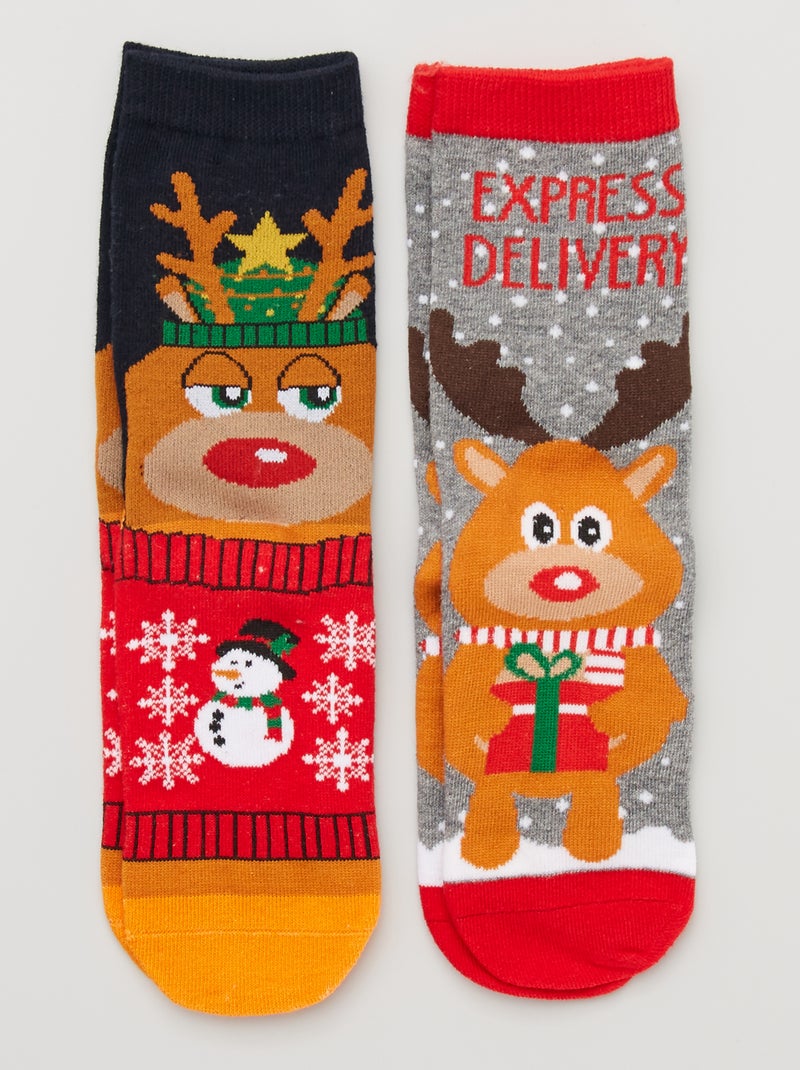 2 pares de meias 'Natal' BEGE - Kiabi