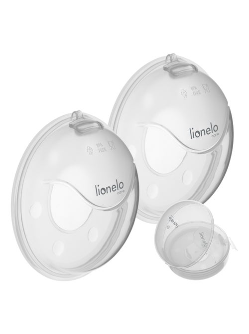 2 x Conchas recolhedoras de leite LIONELO Milky Plus - 2 x 40 ml - Mãos livres - Estojo fechado - Kiabi