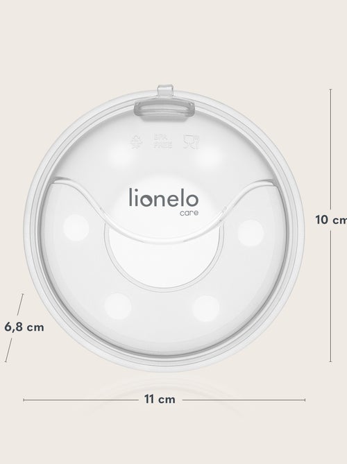 2 x Conchas recolhedoras de leite LIONELO Milky Plus - 2 x 40 ml - Mãos livres - Estojo fechado - Kiabi