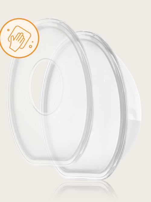 2 x Conchas recolhedoras de leite LIONELO Milky Simple 2 x 60 ml - Discreto - Mãos livres - Sem BPA - Kiabi