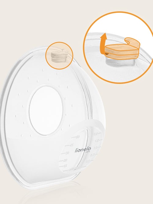 2 x Conchas recolhedoras de leite LIONELO Milky Simple 2 x 60 ml - Discreto - Mãos livres - Sem BPA - Kiabi
