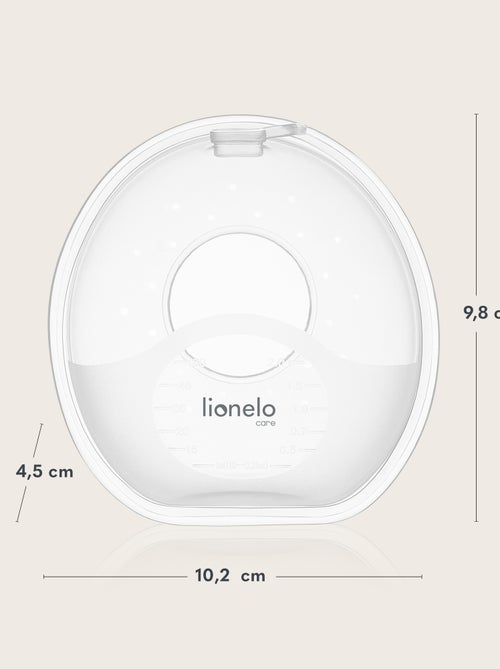 2 x Conchas recolhedoras de leite LIONELO Milky Simple 2 x 60 ml - Discreto - Mãos livres - Sem BPA - Kiabi