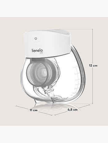 2 x Extrator de leite mãos livres LIONELO Fidi Free Lumi - Lâmpada - 80ml - 6 Tamanhos - 3h sem fios