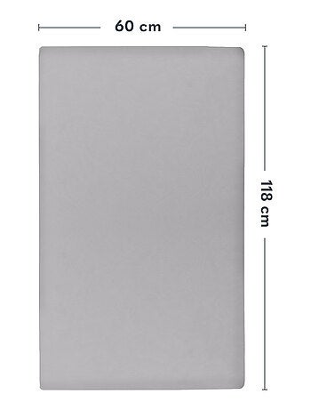 2 x Lençóis ajustáveis de bambu para cama de bebé – LIONELO – Cama de viagem – 120 x 60 cm