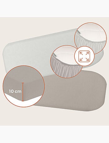 2 x Lençóis de bambu para alcofa – LIONELO – Universais – 70 x 30 cm