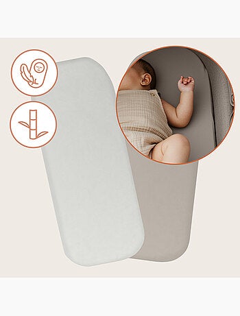 2 x Lençóis de bambu para alcofa – LIONELO – Universais – 70 x 30 cm