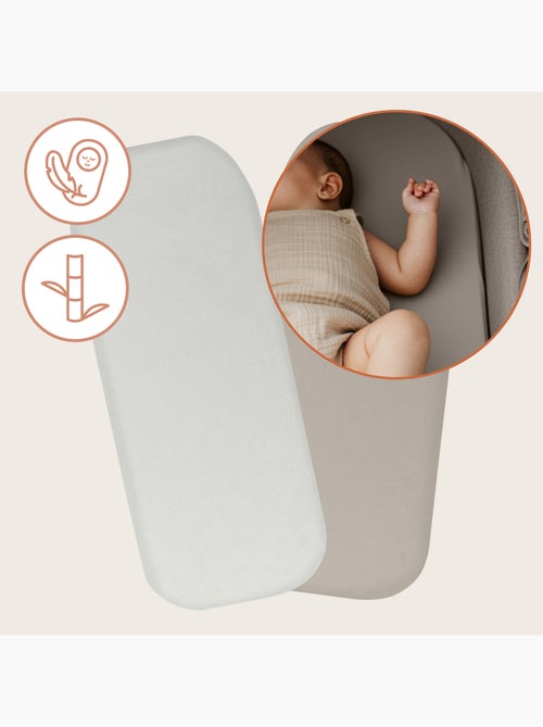 2 x Lençóis de bambu para alcofa – LIONELO – Universais – 70 x 30 cm - Kiabi 2 x Lençóis de bambu para alcofa – LIONELO – Universais – 70 x 30 cm - Kiabi