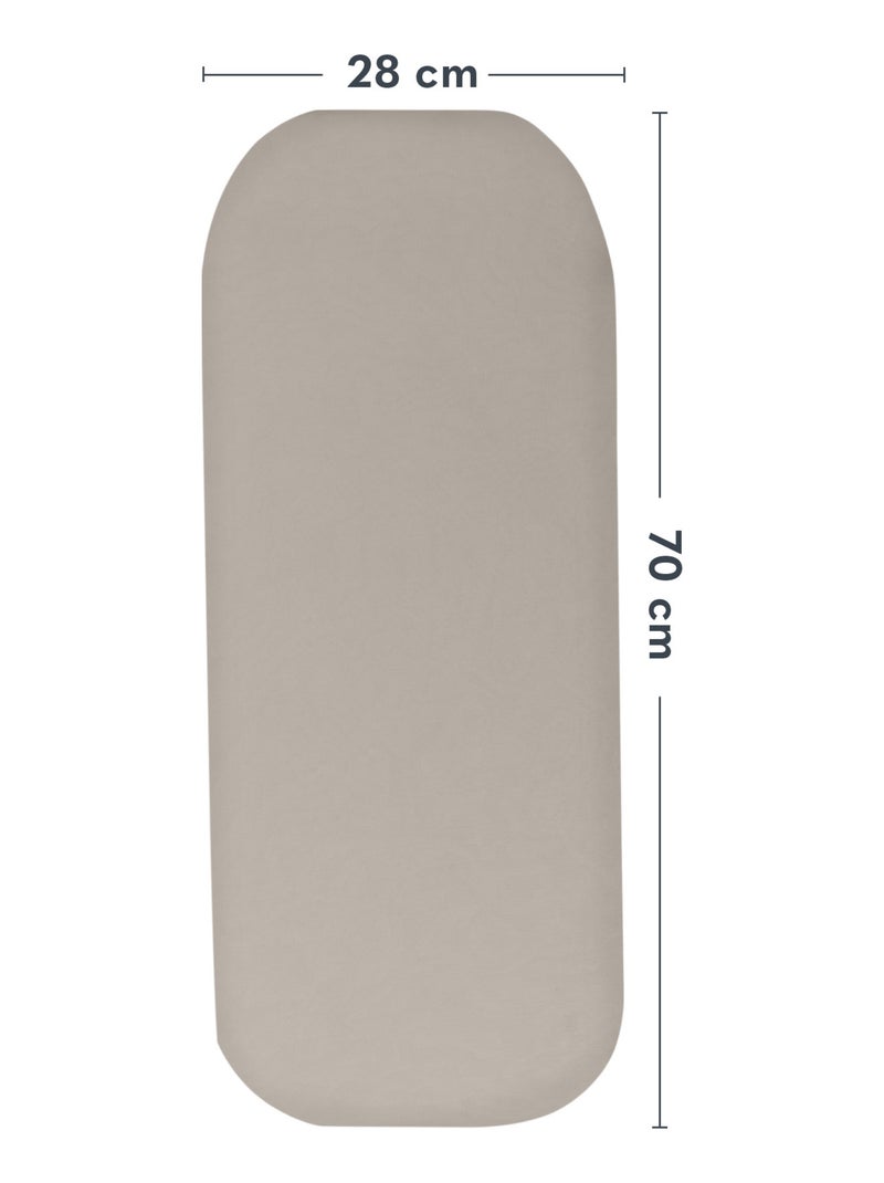 2 x Lençóis de bambu para alcofa – LIONELO – Universais – 70 x 30 cm Bege/Branco - Kiabi