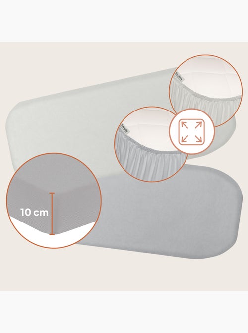 2 x Lençóis de bambu para alcofa – LIONELO – Universais – 70 x 30 cm - Kiabi 2 x Lençóis de bambu para alcofa – LIONELO – Universais – 70 x 30 cm - Kiabi