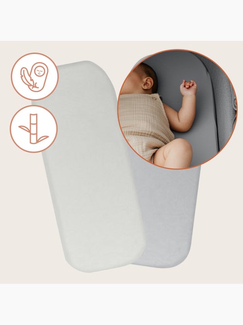 2 x Lençóis de bambu para alcofa – LIONELO – Universais – 70 x 30 cm - Kiabi 2 x Lençóis de bambu para alcofa – LIONELO – Universais – 70 x 30 cm - Kiabi