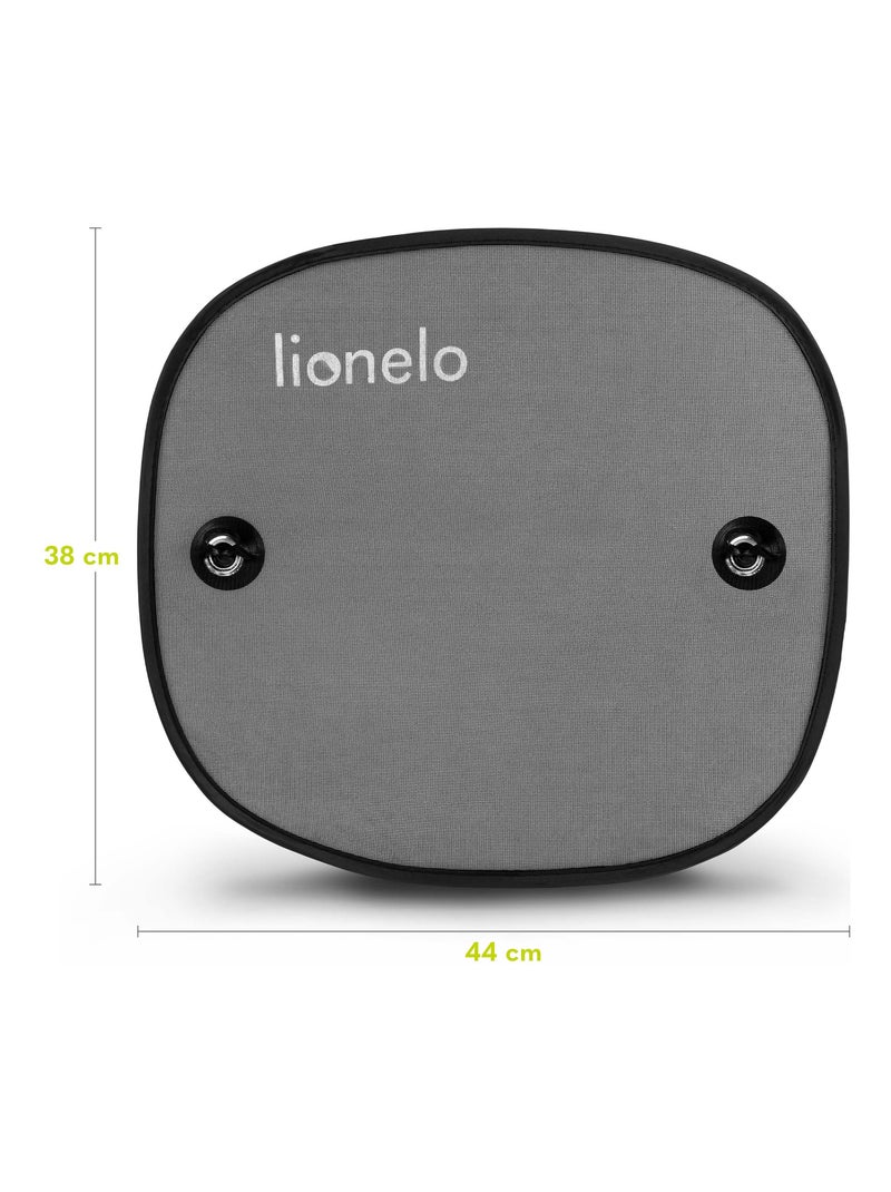 2 x Protetores solares para carro 44 x 38 cm – LIONELO – Universais para crianças – Proteção UV Preto - Kiabi