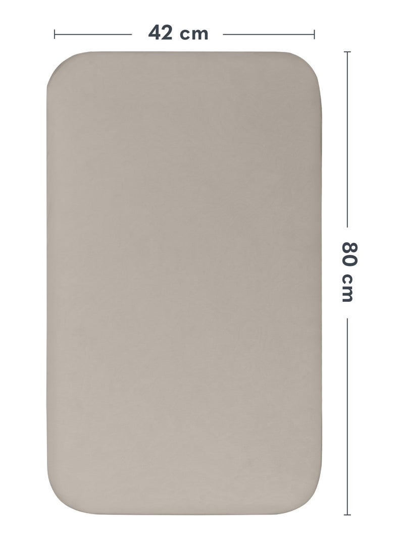 2x Lençol de Baixo em Bambu LIONELO - Berço e Co-Sleeping - 80x40 cm - Universal Bege/Branco - Kiabi