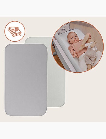2x Lençol de Baixo em Bambu LIONELO - Berço e Co-Sleeping - 80x40 cm - Universal