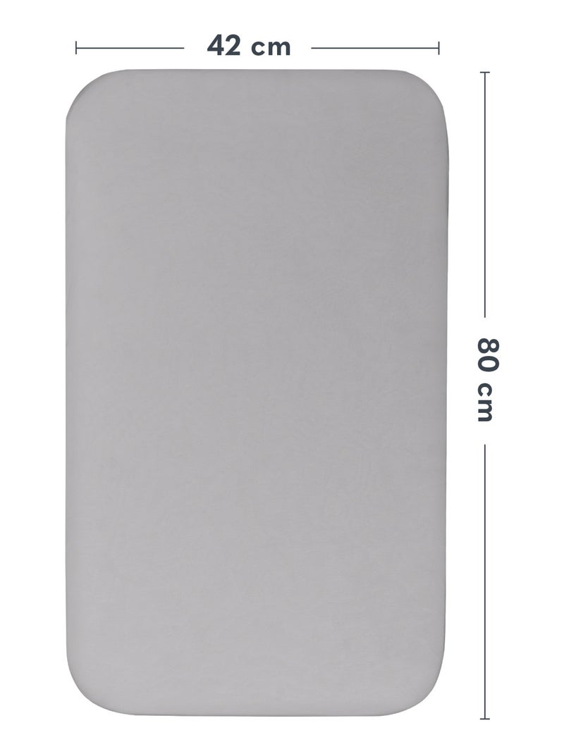 2x Lençol de Baixo em Bambu LIONELO - Berço e Co-Sleeping - 80x40 cm - Universal Cinza-branco - Kiabi