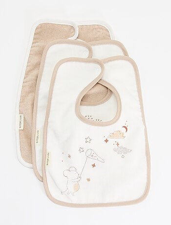 3 babadores estampados