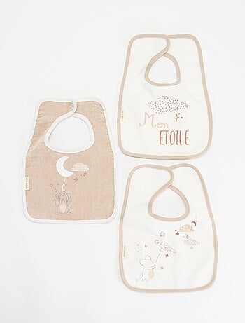 3 babadores estampados