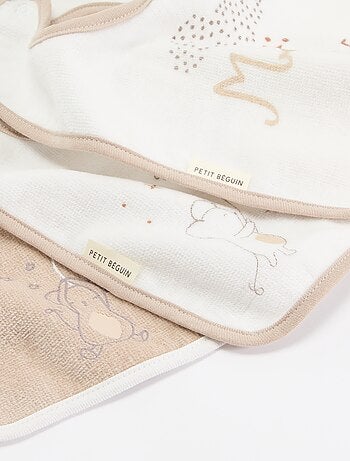 3 babadores estampados
