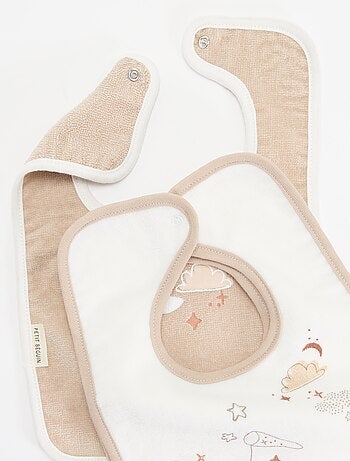3 babadores estampados