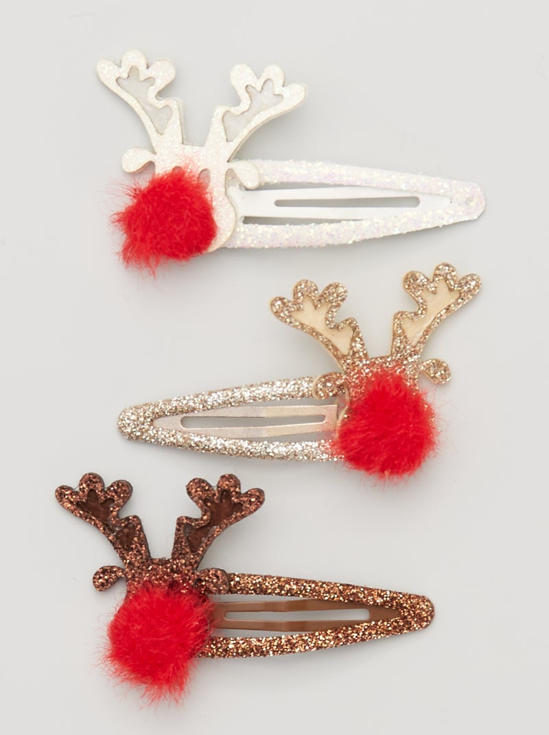 3 ganchos estilo 'Natal' CASTANHO - Kiabi