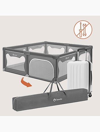3-in-1 reisbedje LIONELO Alice – Ultralicht – Babybedje – Box – Matras van 3 cm – Tas inbegrepen