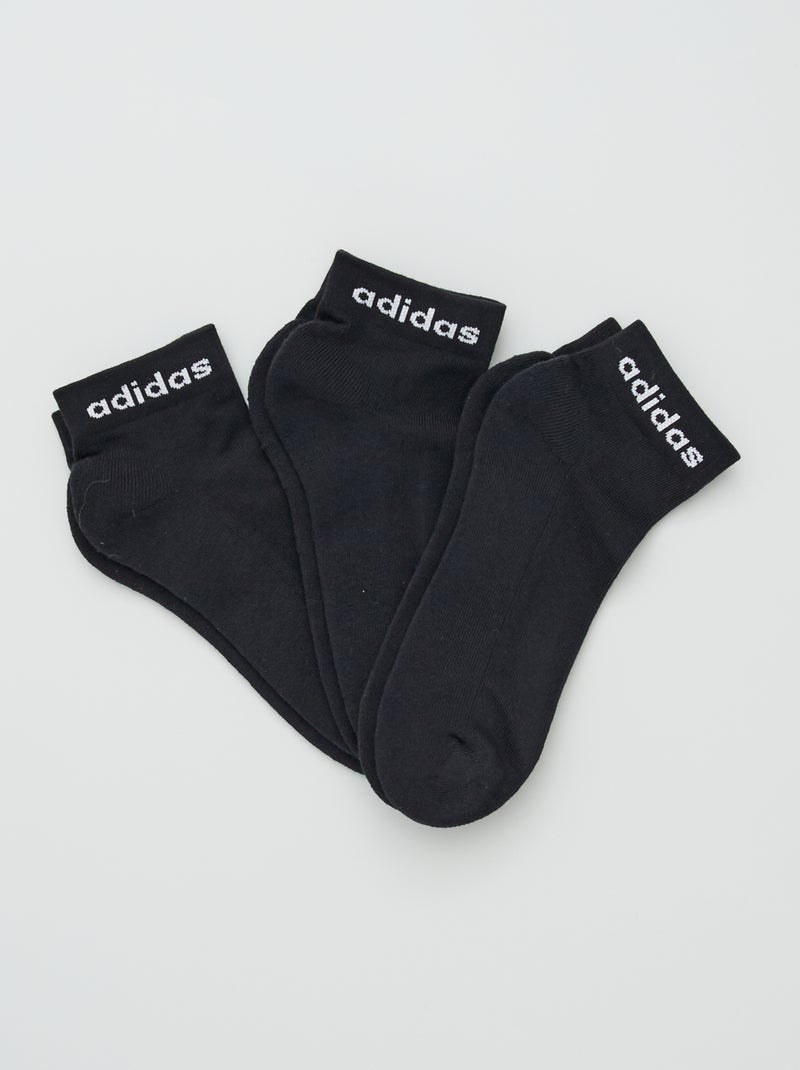 3 paires de meias de cano curto 'Adidas' Preto - Kiabi