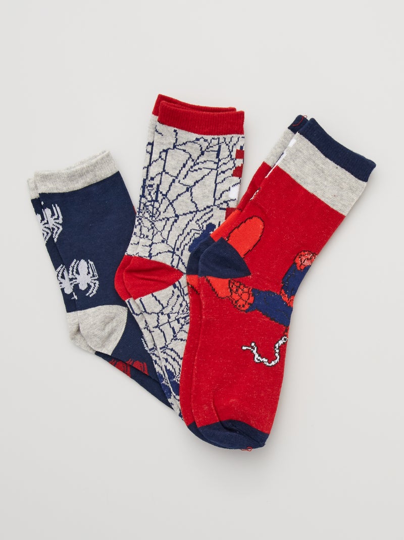 3 pares de meias 'Homem-Aranha' AZUL - Kiabi