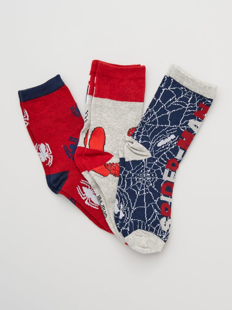 3 pares de meias 'Homem-Aranha' BEGE - Kiabi