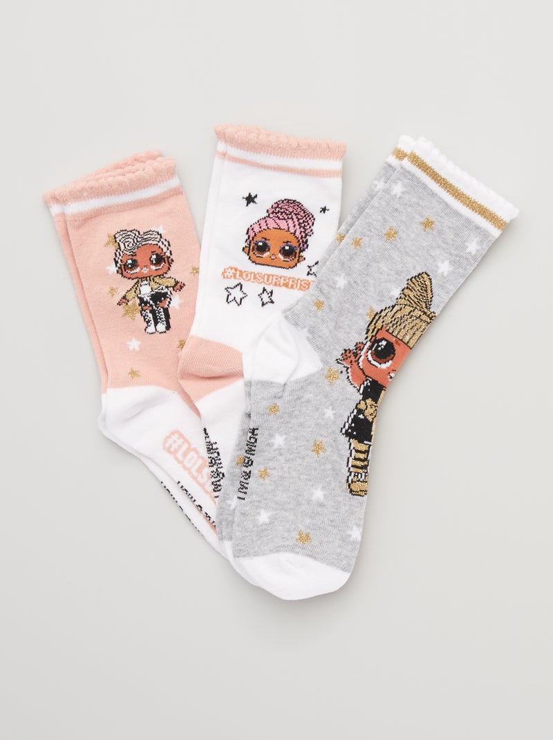 3 pares de meias 'L.O.L Surprise' ROSA - Kiabi