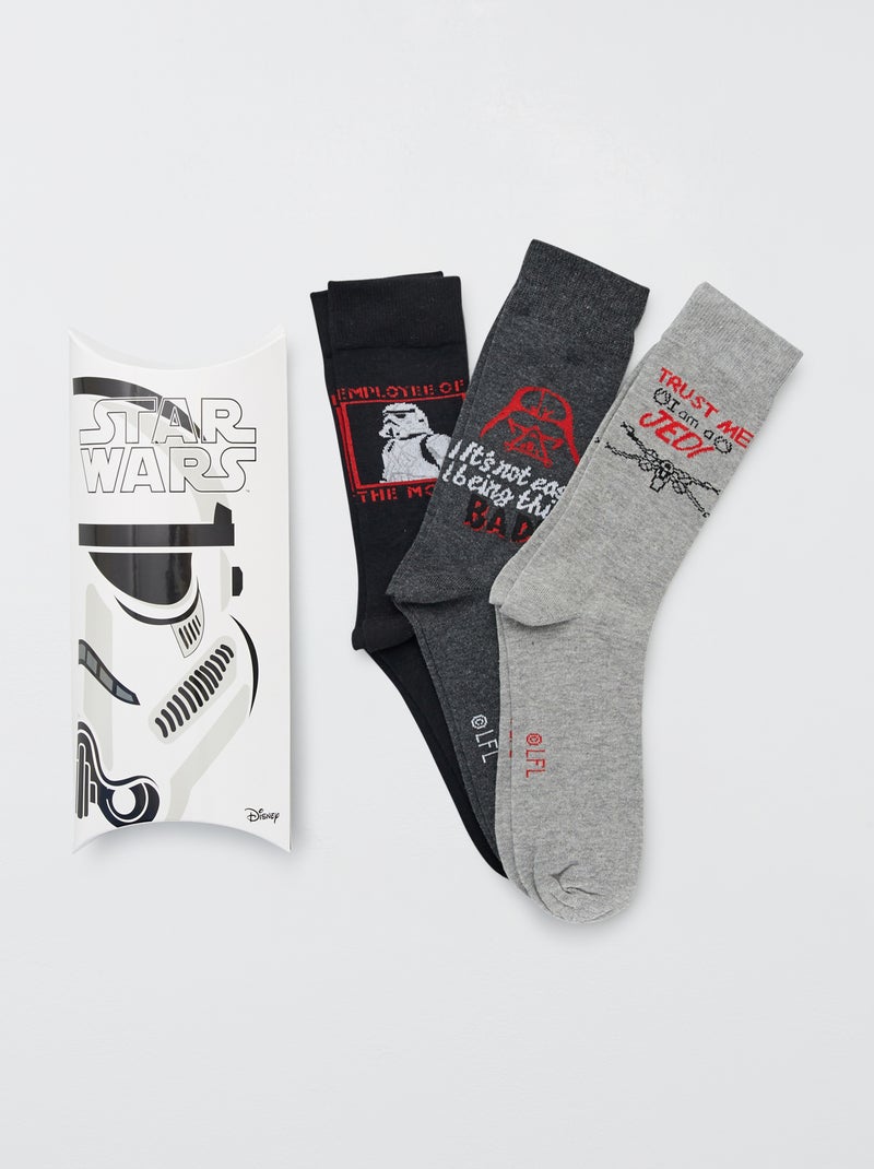 3 pares de meias 'Star Wars' Preto/ Bege - Kiabi