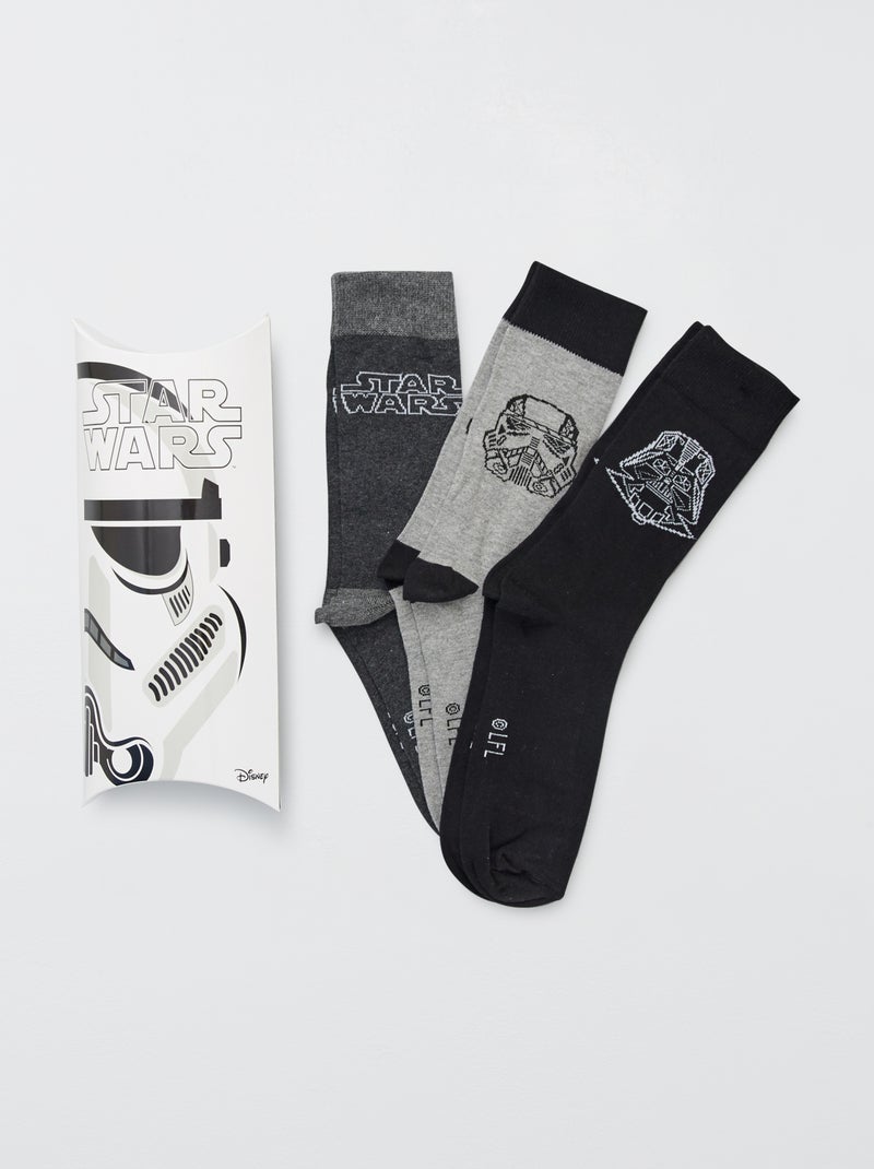 3 pares de meias 'Star Wars' Preto/ Cinza - Kiabi