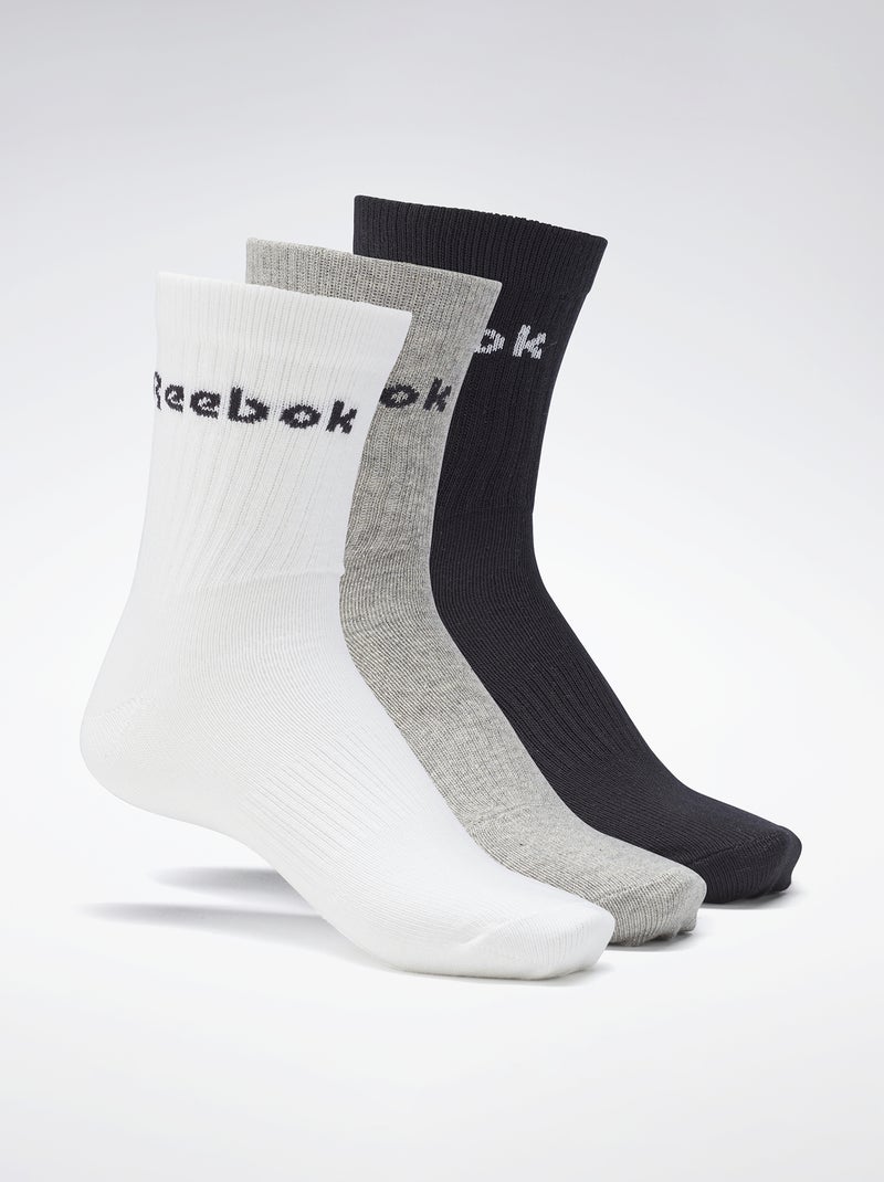 3 pares de meias subidas 'Reebok' BEGE - Kiabi