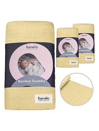 3 x fraldas de bebé de algodão e bambu natural LIONELO – 120 x 120 cm