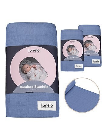 3 x fraldas de bebé de algodão e bambu natural LIONELO – 120 x 120 cm