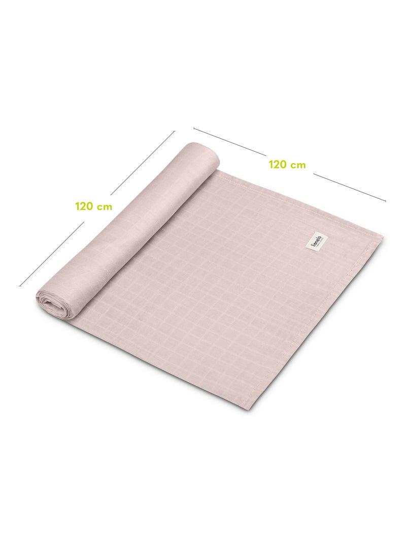 3 x fraldas de bebé de algodão e bambu natural LIONELO – 120 x 120 cm Bege - Kiabi
