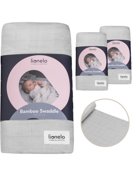 3 x fraldas de bebé de algodão e bambu natural LIONELO – 120 x 120 cm - Kiabi 3 x fraldas de bebé de algodão e bambu natural LIONELO – 120 x 120 cm - Kiabi
