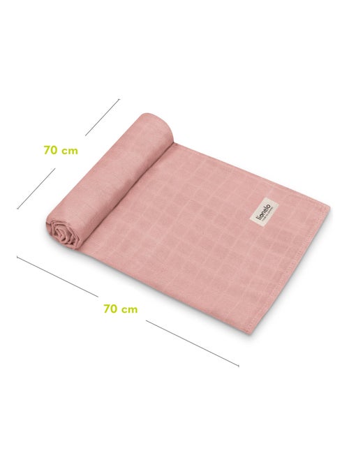 3 x Fraldas de bebé de algodão e bambu natural LIONELO – 70 x 70 cm – Antibacterianas - Kiabi 3 x Fraldas de bebé de algodão e bambu natural LIONELO – 70 x 70 cm – Antibacterianas - Kiabi