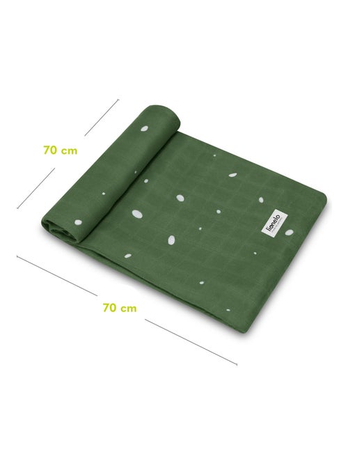 3 x Fraldas de bebé de algodão e bambu natural LIONELO – 70 x 70 cm – Antibacterianas - Kiabi 3 x Fraldas de bebé de algodão e bambu natural LIONELO – 70 x 70 cm – Antibacterianas - Kiabi