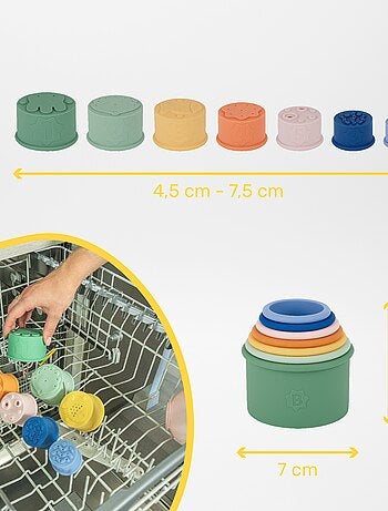 4 copos de banho empilháveis