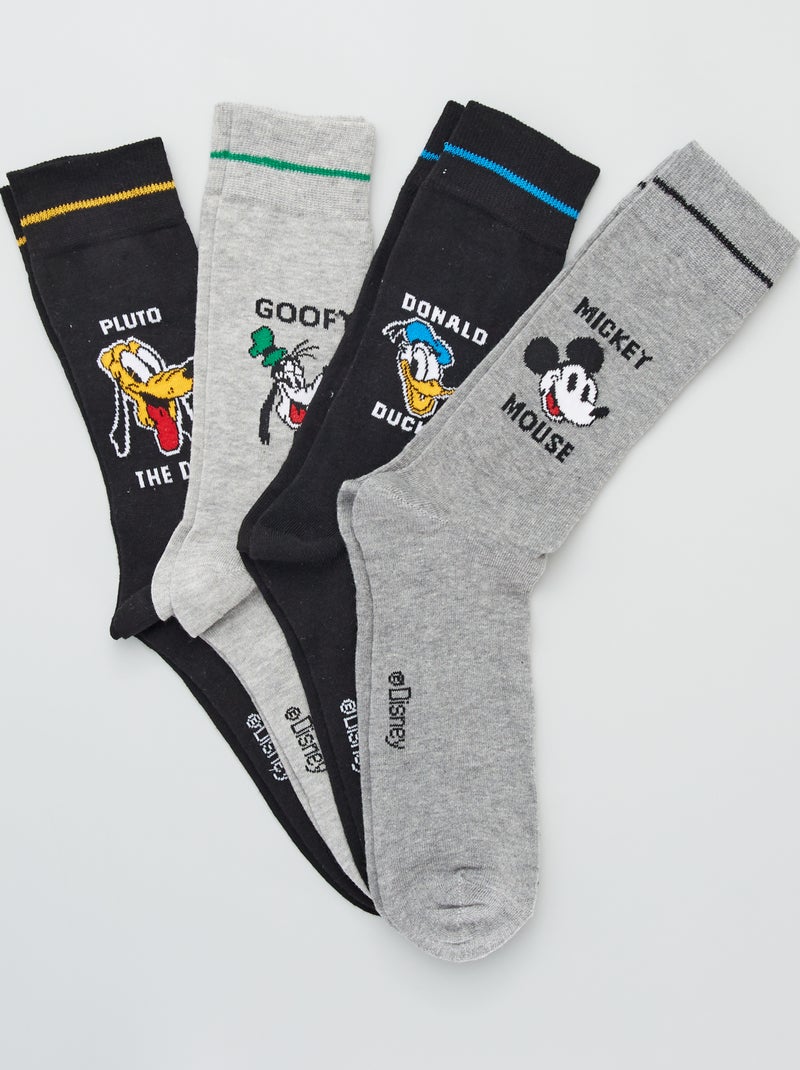 4 pares de meias 'Disney' Preto/ Cinza - Kiabi