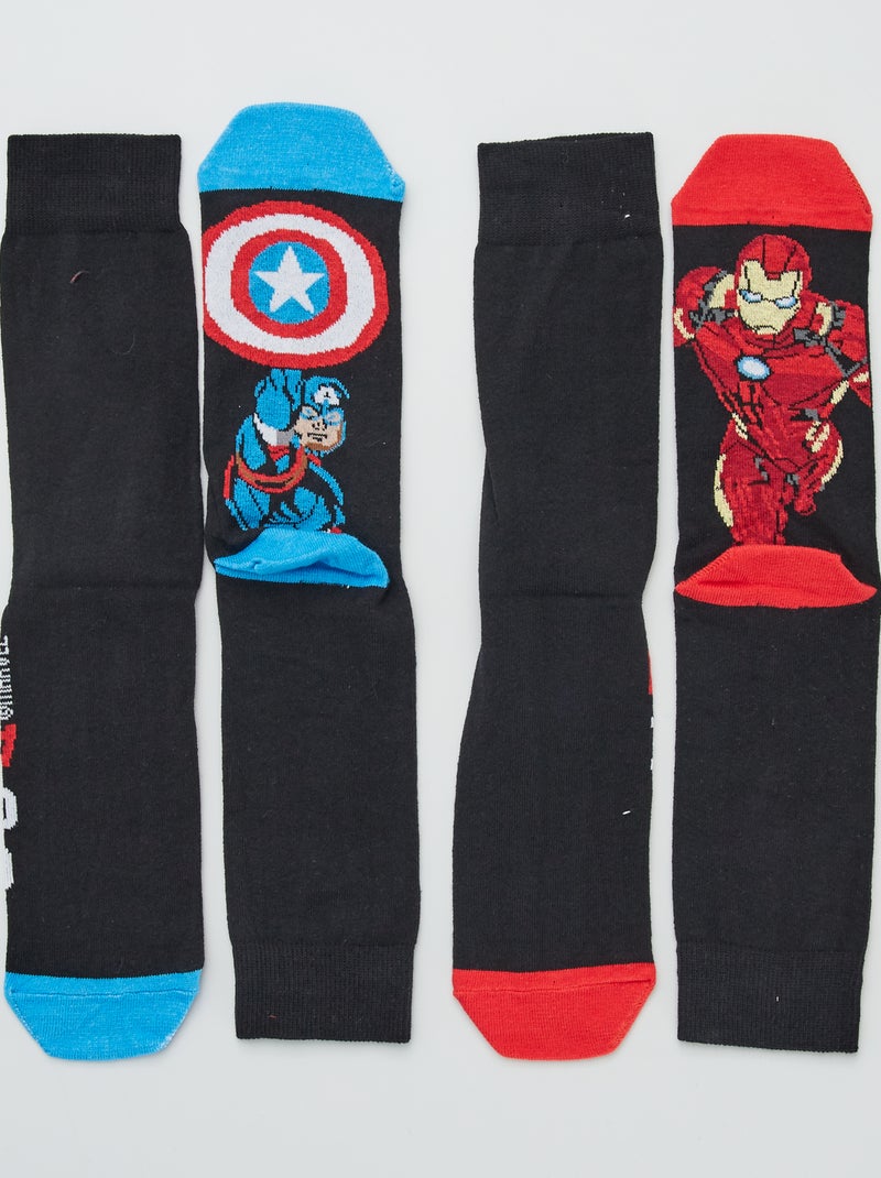 4 pares de meias 'Marvel' Preto - Kiabi