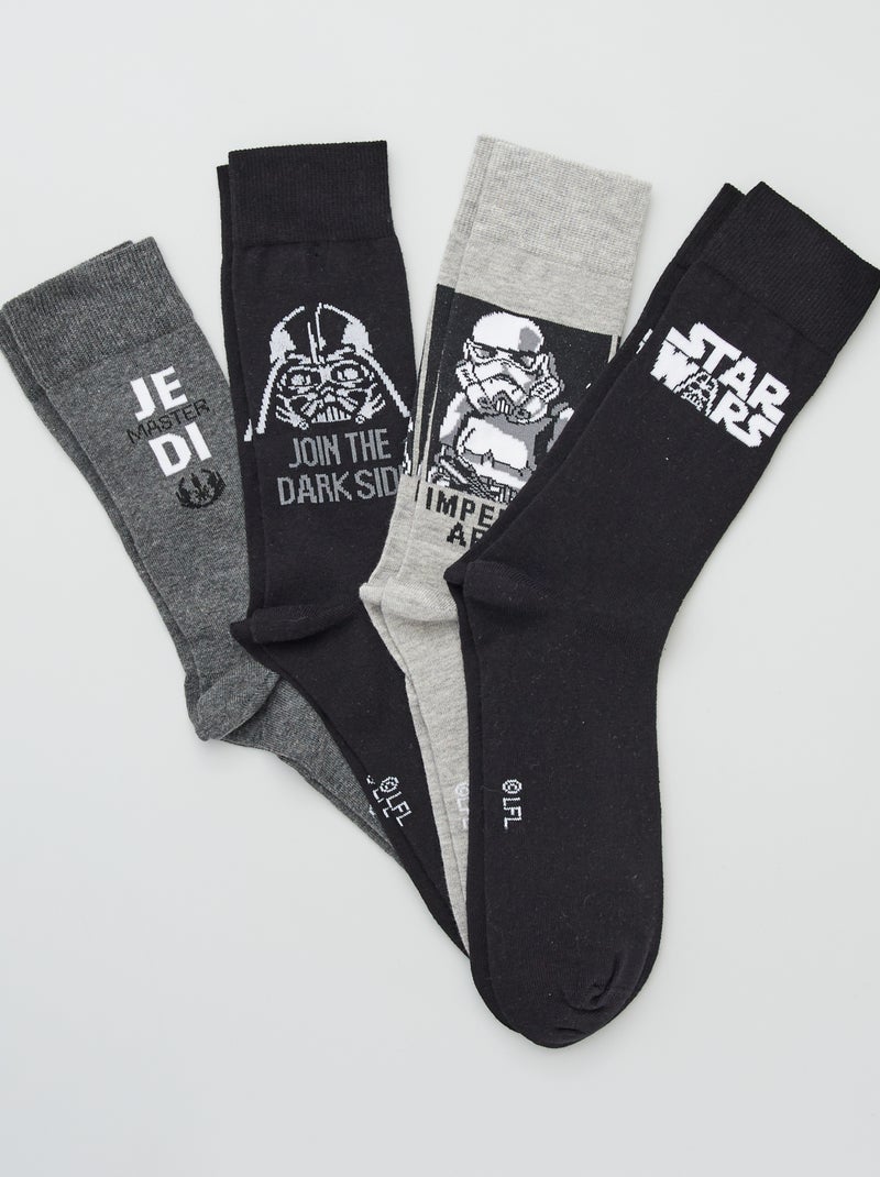 4 pares de meias 'Star Wars' Preto/ Cinza - Kiabi